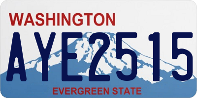 WA license plate AYE2515