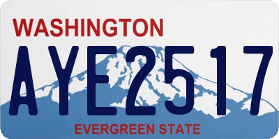 WA license plate AYE2517