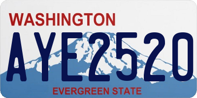 WA license plate AYE2520