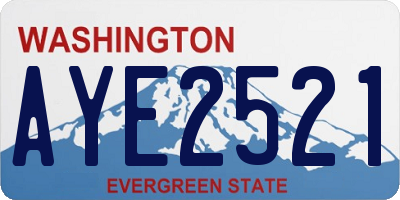 WA license plate AYE2521
