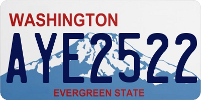 WA license plate AYE2522