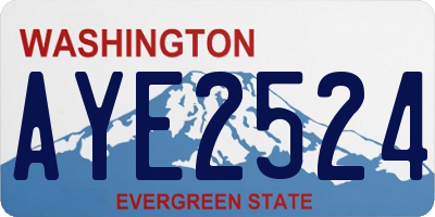 WA license plate AYE2524