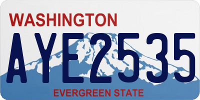 WA license plate AYE2535