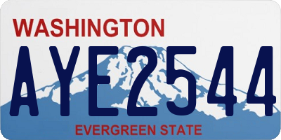 WA license plate AYE2544