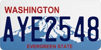 WA license plate AYE2548