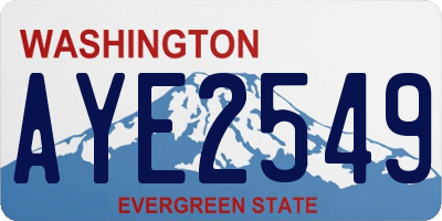 WA license plate AYE2549
