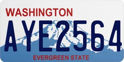 WA license plate AYE2564