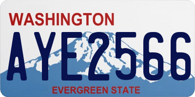 WA license plate AYE2566