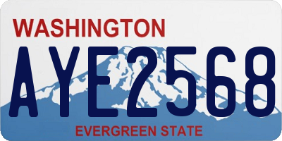 WA license plate AYE2568