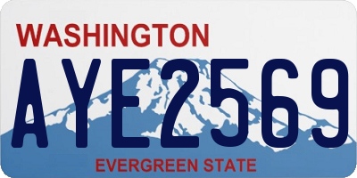 WA license plate AYE2569
