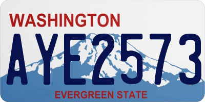 WA license plate AYE2573