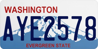 WA license plate AYE2578