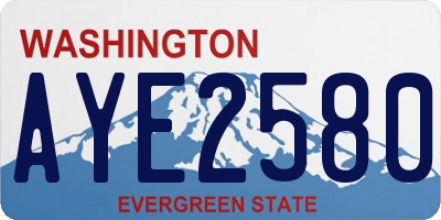 WA license plate AYE2580