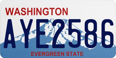 WA license plate AYE2586
