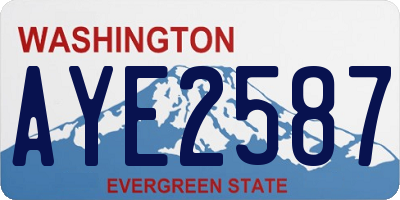 WA license plate AYE2587