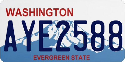 WA license plate AYE2588