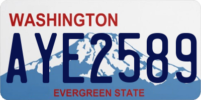 WA license plate AYE2589