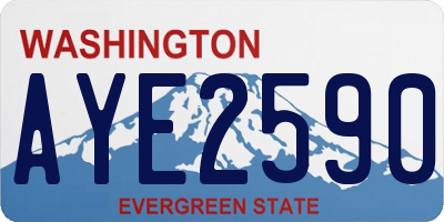 WA license plate AYE2590