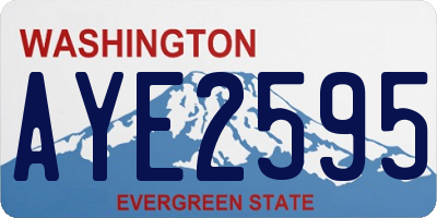 WA license plate AYE2595