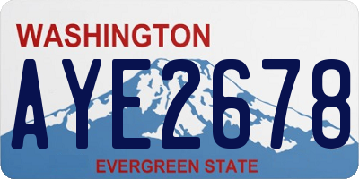 WA license plate AYE2678