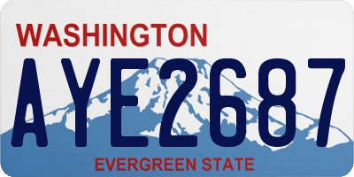 WA license plate AYE2687