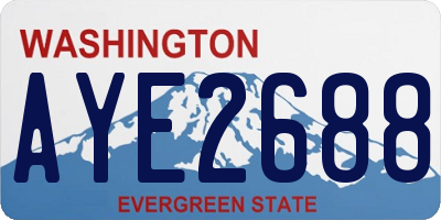WA license plate AYE2688