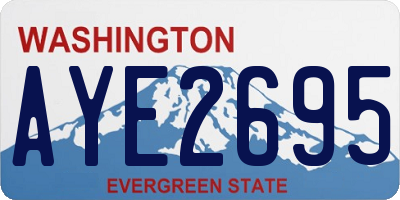 WA license plate AYE2695