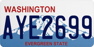 WA license plate AYE2699
