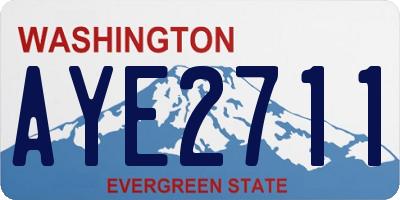 WA license plate AYE2711