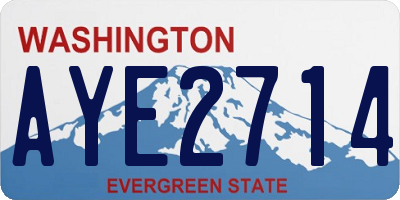 WA license plate AYE2714