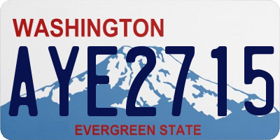 WA license plate AYE2715