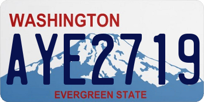 WA license plate AYE2719