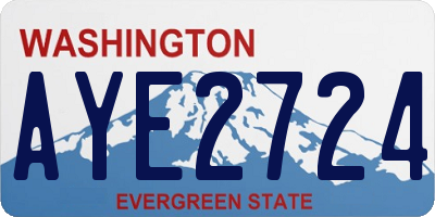 WA license plate AYE2724