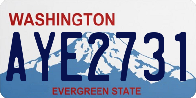 WA license plate AYE2731