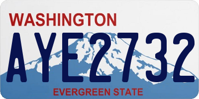 WA license plate AYE2732
