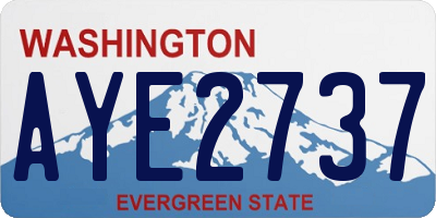 WA license plate AYE2737