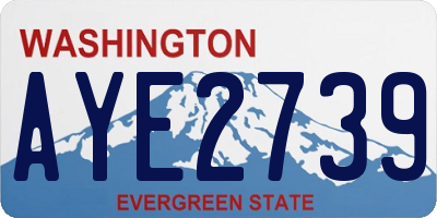 WA license plate AYE2739