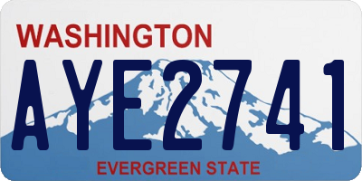 WA license plate AYE2741