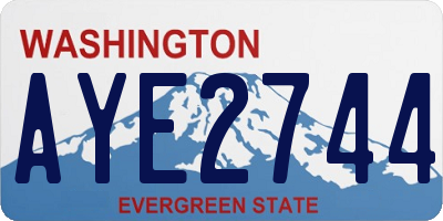 WA license plate AYE2744
