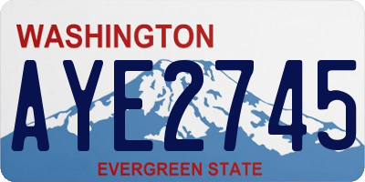 WA license plate AYE2745