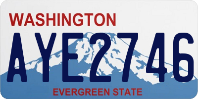 WA license plate AYE2746