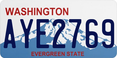 WA license plate AYE2769