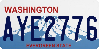 WA license plate AYE2776