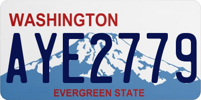 WA license plate AYE2779