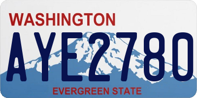 WA license plate AYE2780