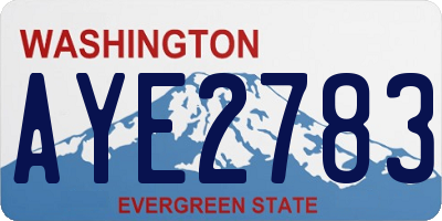 WA license plate AYE2783