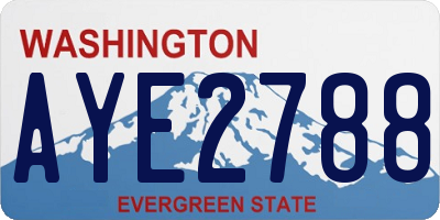 WA license plate AYE2788