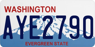 WA license plate AYE2790