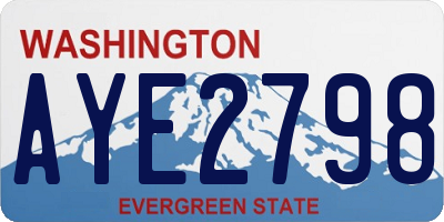 WA license plate AYE2798