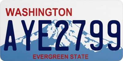 WA license plate AYE2799